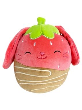 Squishmallows Scarlet Chocolate Covered Strawberry Bunny Plush Jazwares